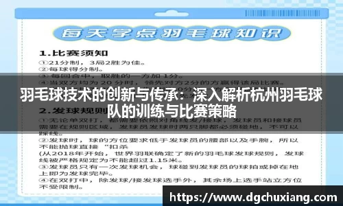 羽毛球技术的创新与传承：深入解析杭州羽毛球队的训练与比赛策略